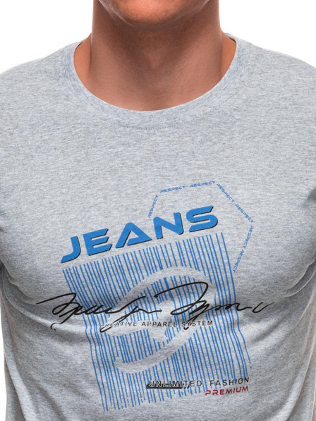 Edoti Herren T-Shirt mit Aufdruck S2033 - weiß OTHER