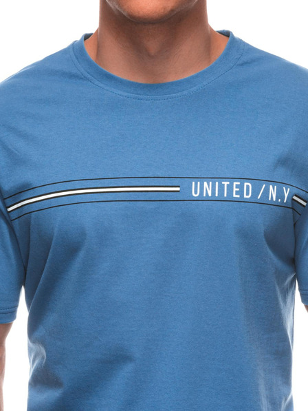 Edoti Herren T-Shirt mit Aufdruck S2025 - hellblau OTHER
