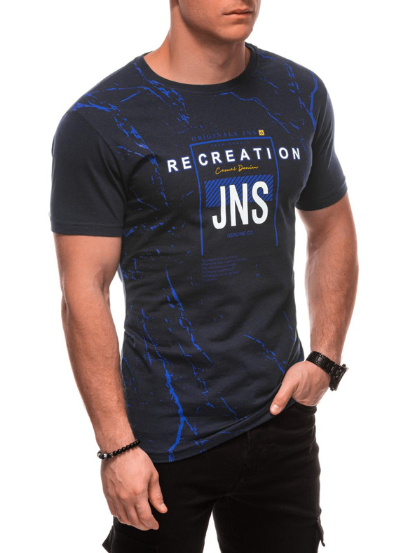 Edoti Herren T-Shirt mit Aufdruck 1982S - dunkelblau OTHER