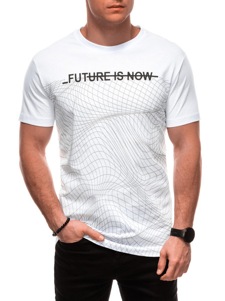Edoti Herren T-Shirt mit Aufdruck S2033 - weiß OTHER