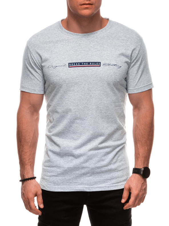 Edoti Herren T-Shirt mit Aufdruck S2033 - weiß OTHER