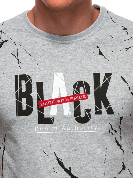 Edoti Herren T-Shirt mit Aufdruck S2028 - grau OTHER