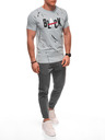 Edoti Herren T-Shirt mit Aufdruck S2028 - grau OTHER