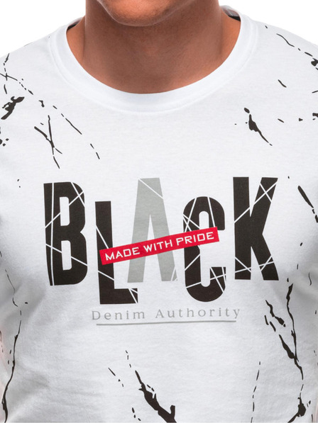 Edoti Herren T-Shirt mit Aufdruck S2028 - weiß OTHER