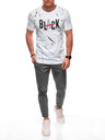 Edoti Herren T-Shirt mit Aufdruck S2028 - weiß OTHER