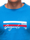 Edoti Herren T-Shirt mit Aufdruck S2027 - blau OTHER
