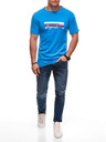 Edoti Herren T-Shirt mit Aufdruck S2027 - blau OTHER