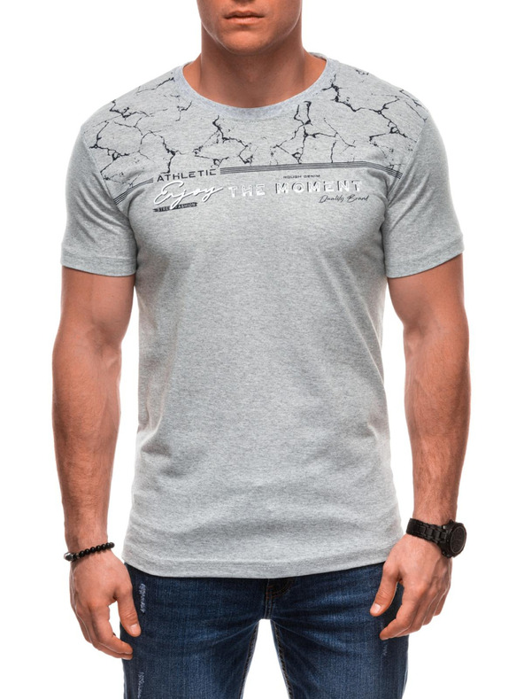 Edoti Herren T-Shirt mit Aufdruck S2033 - weiß OTHER