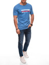 Edoti Herren T-Shirt mit Aufdruck S2027 - dunkelblau OTHER