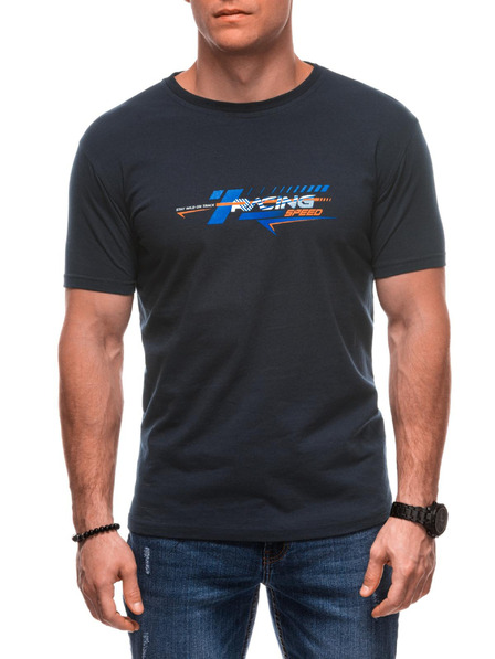 Edoti Herren T-Shirt mit Aufdruck 1982S - dunkelblau OTHER