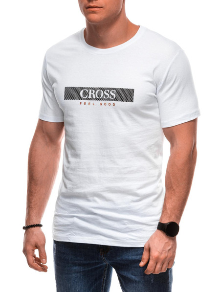 Edoti Herren T-Shirt mit Aufdruck S2033 - weiß OTHER