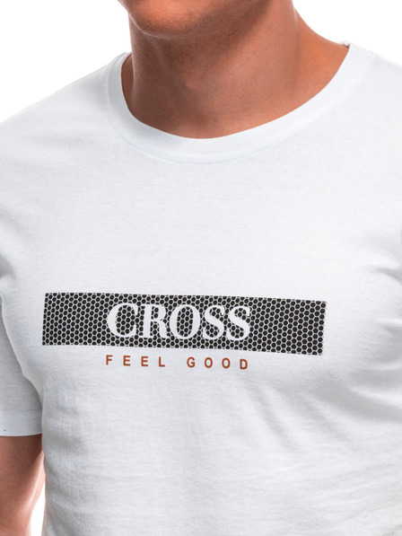 Edoti Herren T-Shirt mit Aufdruck S2033 - weiß OTHER