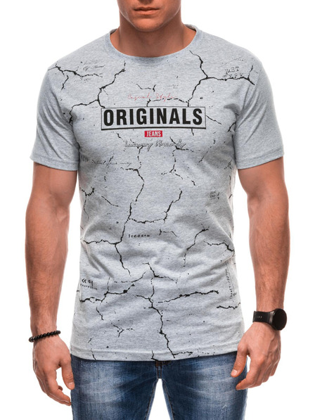 Edoti Herren T-Shirt mit Aufdruck S2033 - weiß OTHER