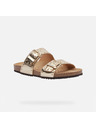 Geox Goldene Damen-Pantoletten Geox Brionia R