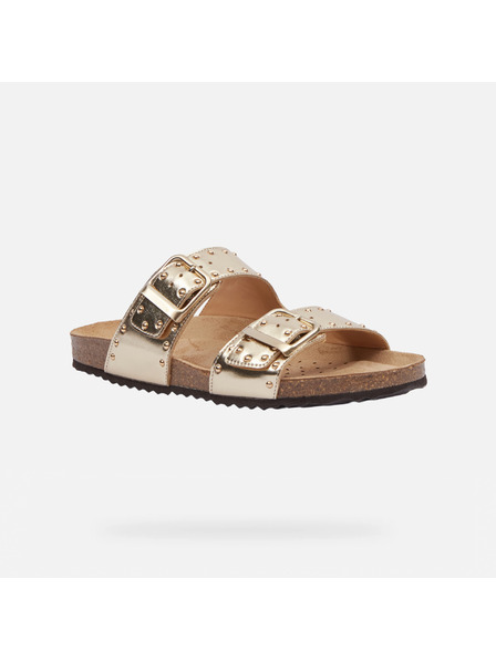 Geox Goldene Damen-Pantoletten Geox Brionia R