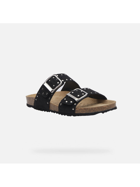 Geox Schwarze Damen-Pantoletten Geox Brionia R