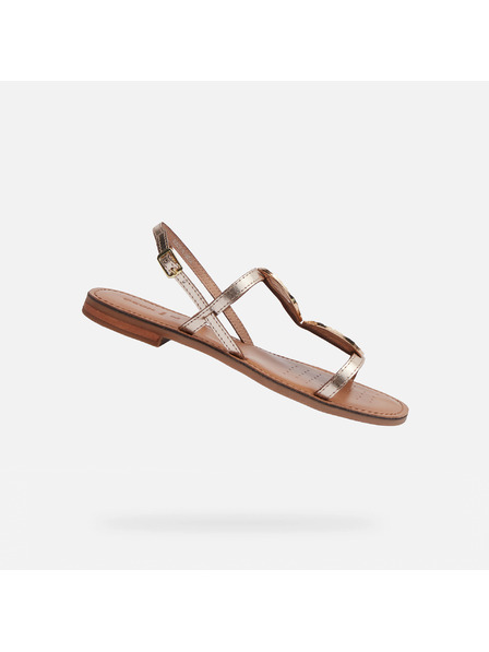 Geox Goldene Geox Maddalusiac Damensandalen
