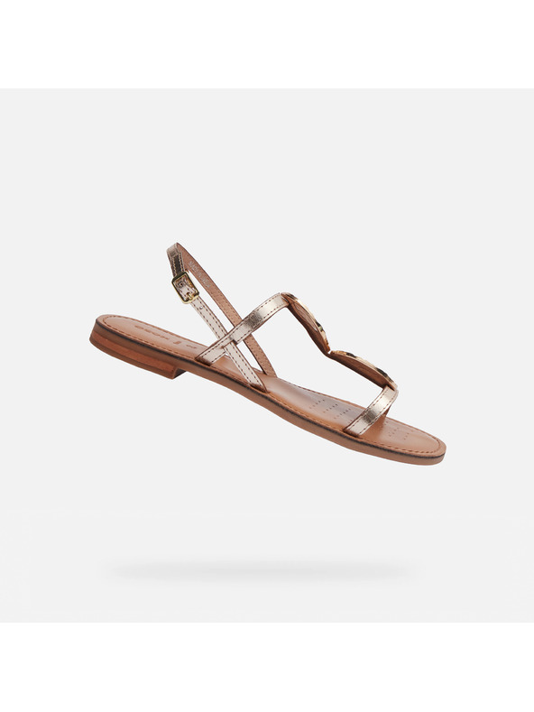 Geox Goldene Geox Maddalusiac Damensandalen