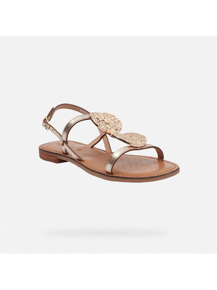 Geox Goldene Geox Maddalusiac Damensandalen