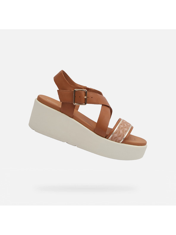 Geox Hellbraune Damen-Sandalen Geox Xand 2.2S