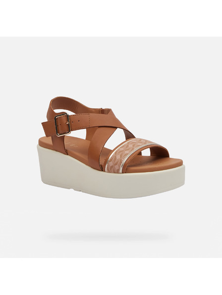 Geox Hellbraune Damen-Sandalen Geox Xand 2.2S