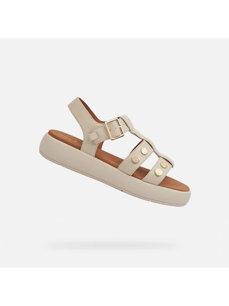 Geox Cremeweiße Geox Camalei Damensandalen