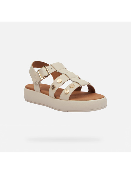 Geox Cremeweiße Geox Camalei Damensandalen