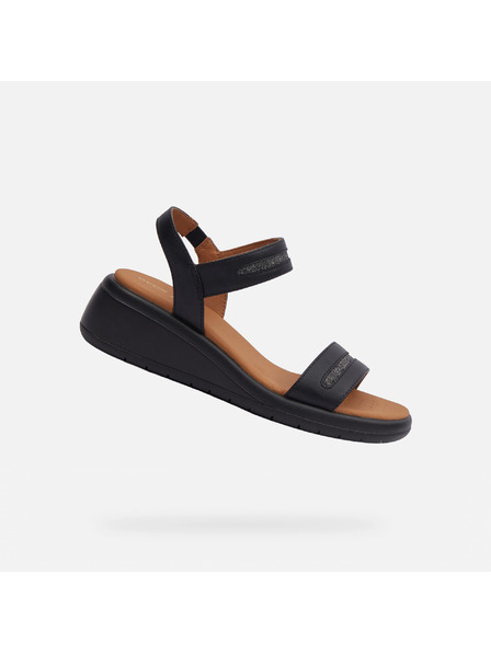 Geox Schwarze Damensandalen Geox Meliconia
