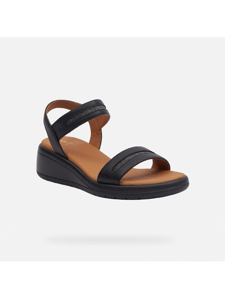 Geox Schwarze Damensandalen Geox Meliconia