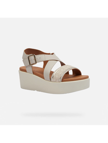Geox Cremefarbene Damen-Sandalen Geox Xand 2.2S
