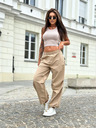 Edoti Damen Fallschirm-Hose PLR270 - Beige EDOTI