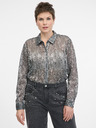 Orsay Silberne Damenbluse mit Kragen ORSAY