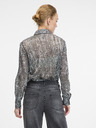 Orsay Silberne Damenbluse mit Kragen ORSAY