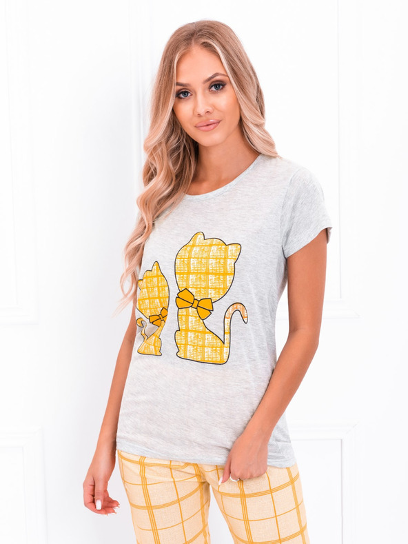 Edoti Damen Pyjama gelb EDOTI