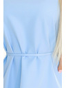 numoco 296-12 VICTORIA Trapezförmiges ärmelloses Kleid mit Gürtel - Klassik mit modernem Touch - hellblau