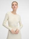 Orsay Cremefarbenes Damen-Midikleid ORSAY
