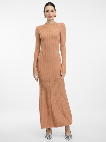 Orsay Hellbraunes Damen Maxikleid ORSAY