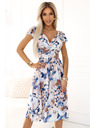 numoco Damenkleid mit Ausschnitt und kurzen Ärmeln