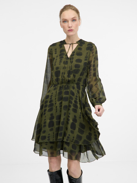 Orsay Grünes knielanges Damenkleid ORSAY