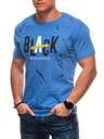Edoti Herren T-Shirt mit Aufdruck S2028 - blau OTHER