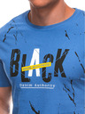 Edoti Herren T-Shirt mit Aufdruck S2028 - blau OTHER