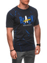 Edoti Herren T-Shirt mit Aufdruck S2028 - dunkelblau OTHER