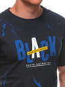 Edoti Herren T-Shirt mit Aufdruck S2028 - dunkelblau OTHER