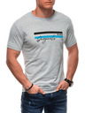 Edoti Herren T-Shirt mit Aufdruck S2027 - grau OTHER