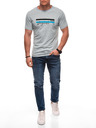 Edoti Herren T-Shirt mit Aufdruck S2027 - grau OTHER