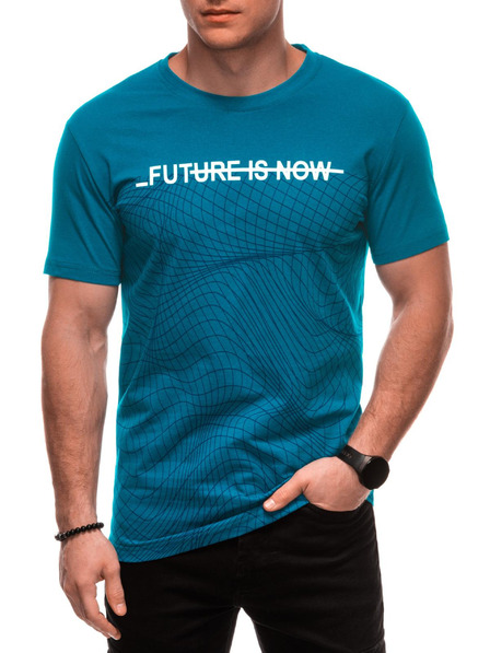 Edoti Herren T-Shirt mit Aufdruck S2033 - weiß OTHER