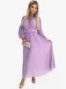 numoco Plissee-Kleid mit Gürtel und Ausschnitt - heather Numoco KLARA