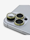 Guess Fixed Glitzer Objektivschutz für iPhone 16 Pro/16 Pro Max Gold Handyhülle