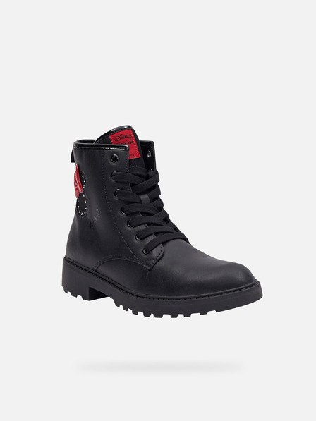 Geox Schwarze Mädchen-Stiefeletten Casey Girl
