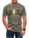 Edoti Herren-T-Shirt mit Aufdruck S2028 - Khaki OTHER